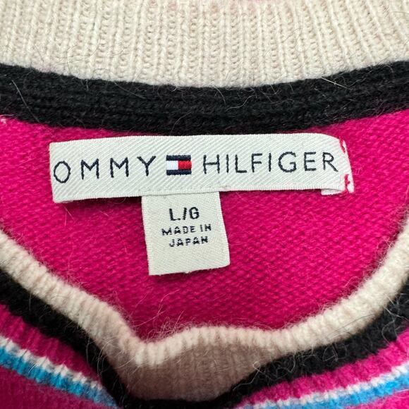 Tommy Hilfiger 90s Woman’s Wool/Angora Crew Neck Pink Sweater Size Large - Picture 7 of 9
